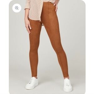 Spanx - Faux Suede Leggings - Rich Caramel Size M